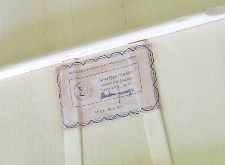 chitarra 018 etichetta